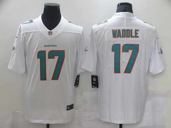 Men's Miami Dolphins #17 Jaylen Waddle White NFL 2021 Vapor Untouchable Limited Stitched Jersey